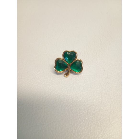 3 Leaf Green Clover Lapel Pin Pendant Broach St Patrick's Day Irish - Picture 4 of 4